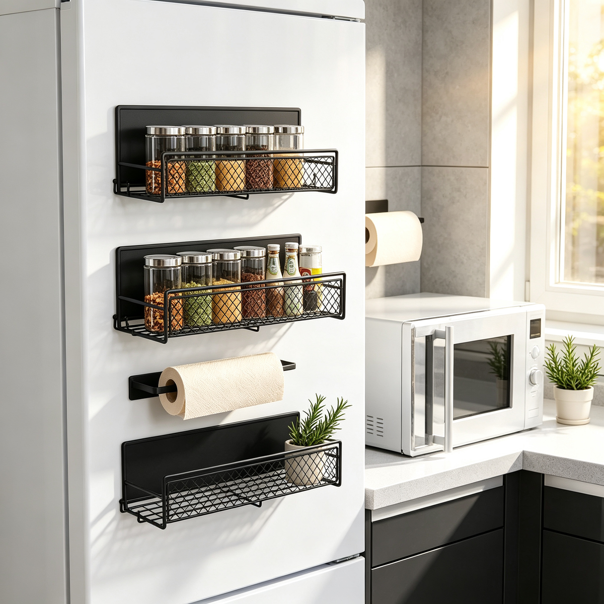 π€ Home Organizer | Metal Wall Storage | Modern Kitchen & Office Space Saver