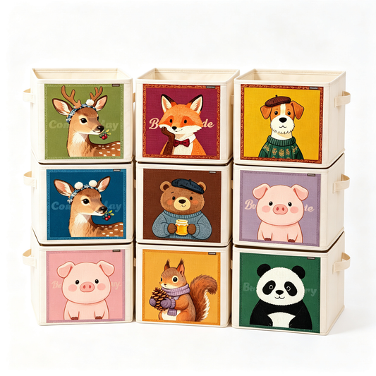🧺 Home Storage | Fabric Cube Organizer | Colorful Space-Saving Storage for Family Rooms