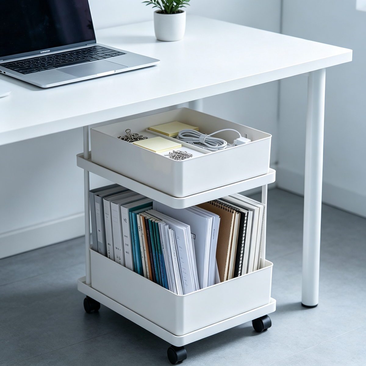 🏠 Home Storage | Plastic Rolling Organizer | Modern Space-Saving Cart for Every Room