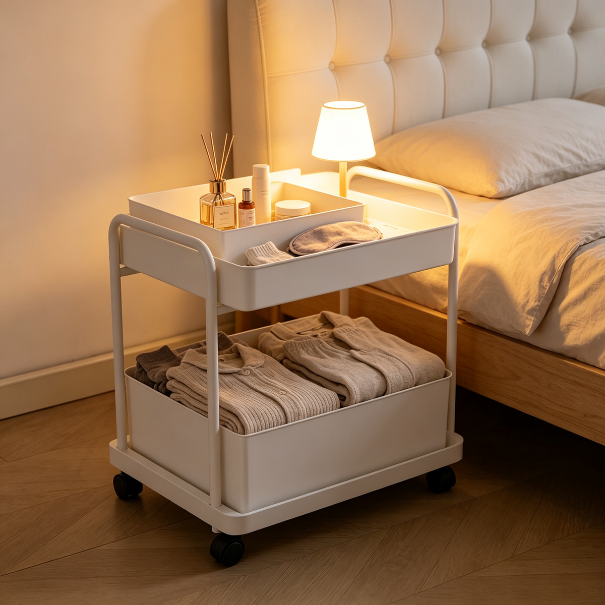 🏠 Home Storage | Plastic Rolling Organizer | Modern Space-Saving Cart for Every Room