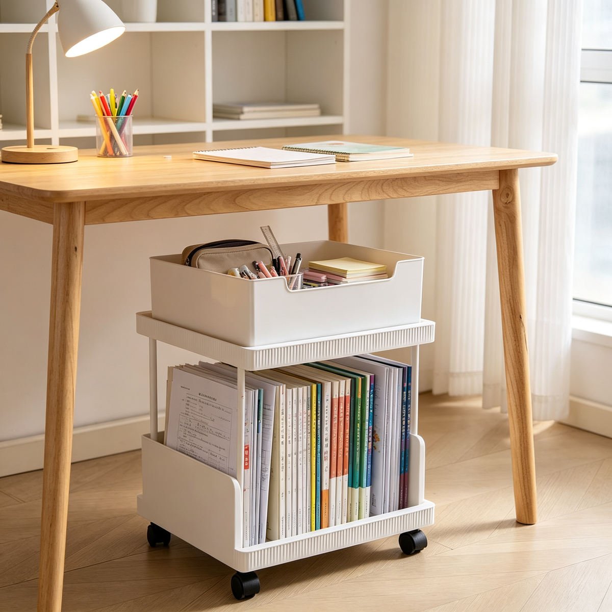 🏠 Home Storage | Plastic Rolling Organizer | Modern Space-Saving Cart for Every Room