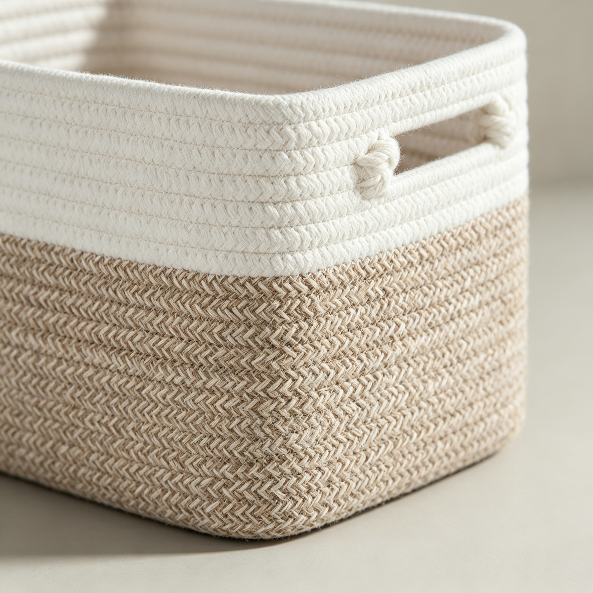 🧺 Home-Ready | Cotton Rope Woven Texture | Minimalist Laundry Storage