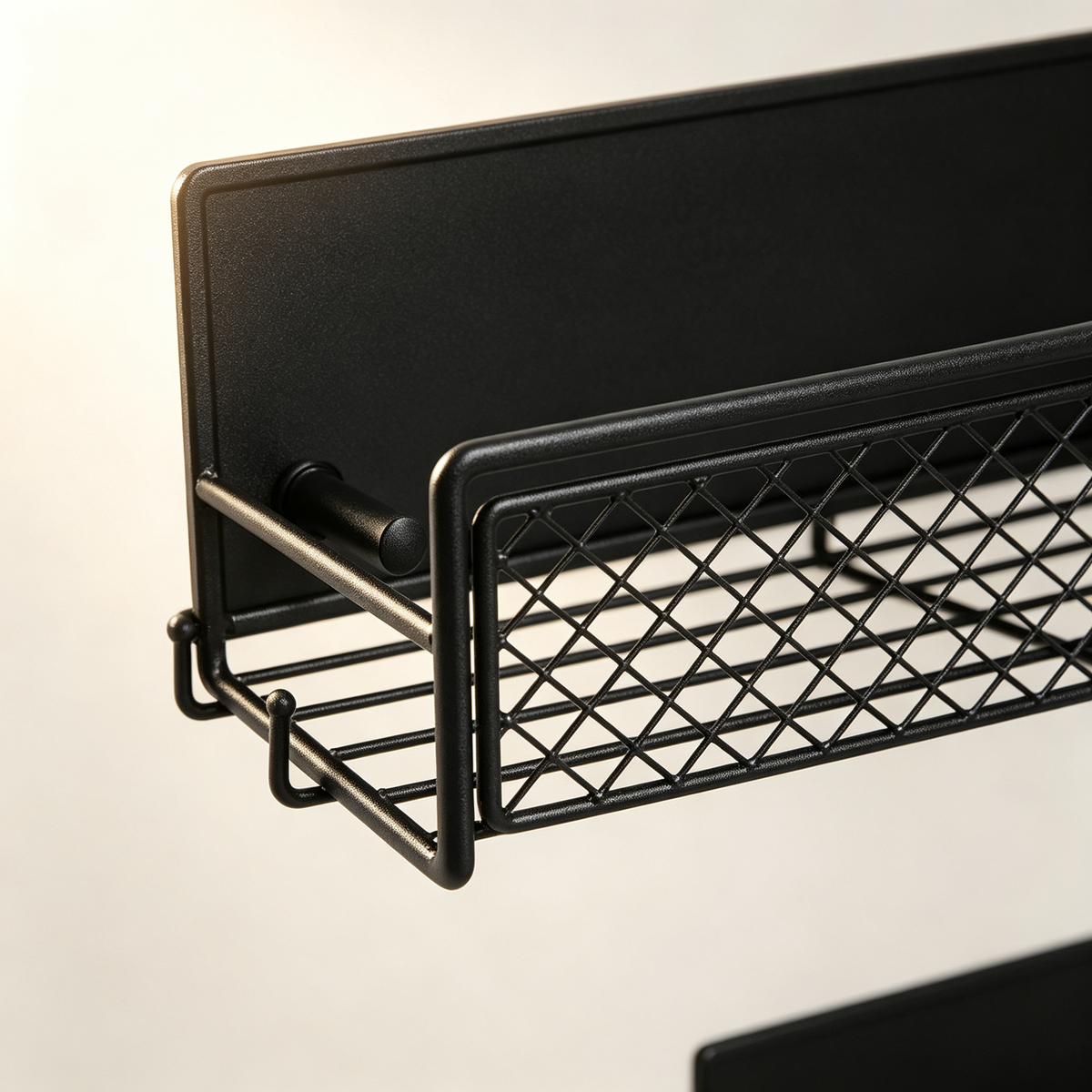 🖤 Home Organizer | Metal Wall Storage | Modern Kitchen & Office Space Saver
