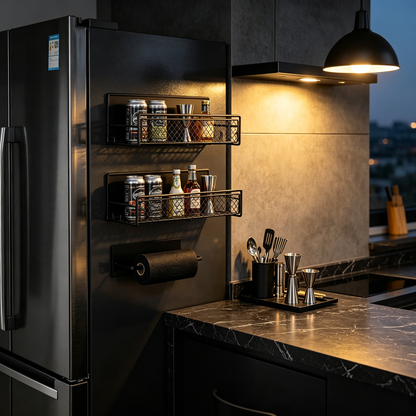 🖤 Home Organizer | Metal Wall Storage | Modern Kitchen & Office Space Saver