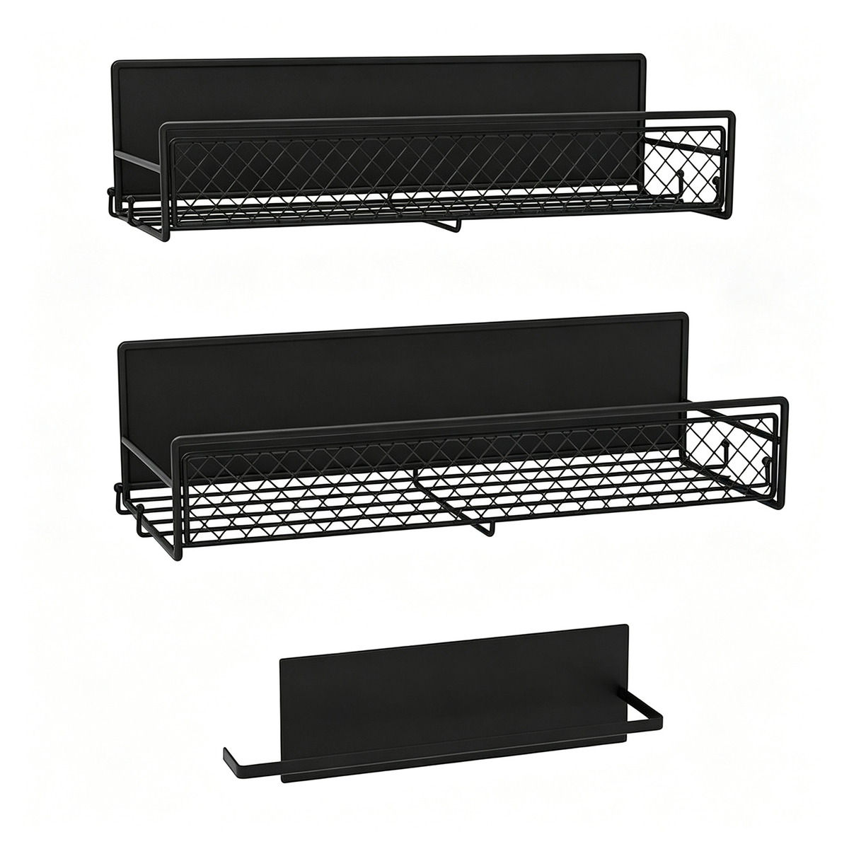 🖤 Home Organizer | Metal Wall Storage | Modern Kitchen & Office Space Saver