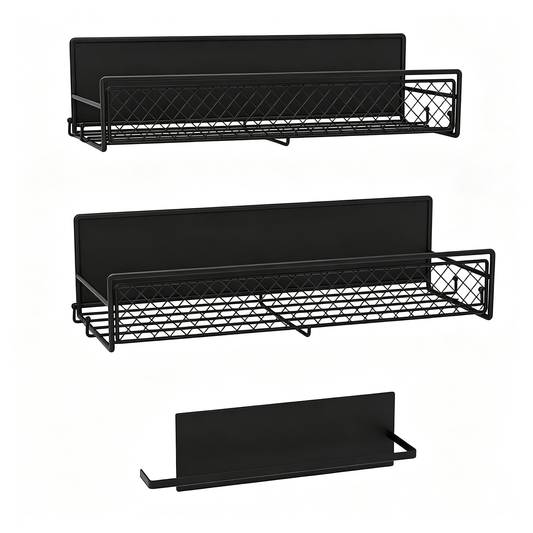 🖤 Home Organizer | Metal Wall Storage | Modern Kitchen & Office Space Saver