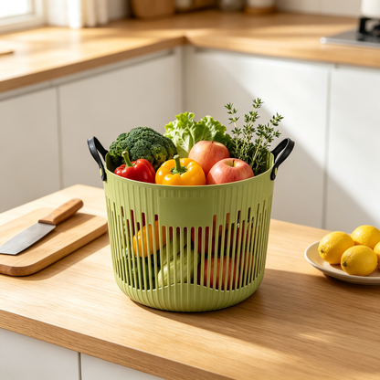 🧺 Home Essential | Plastic Laundry Basket | Ventilated Storage Solution for Modern Homes