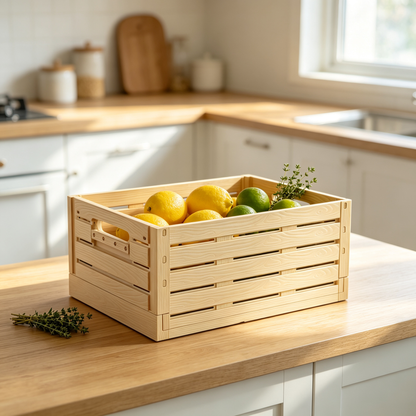🌿 Home Storage | Wood Grain Organizer | Rustic Space-Saving Décor for Every Room