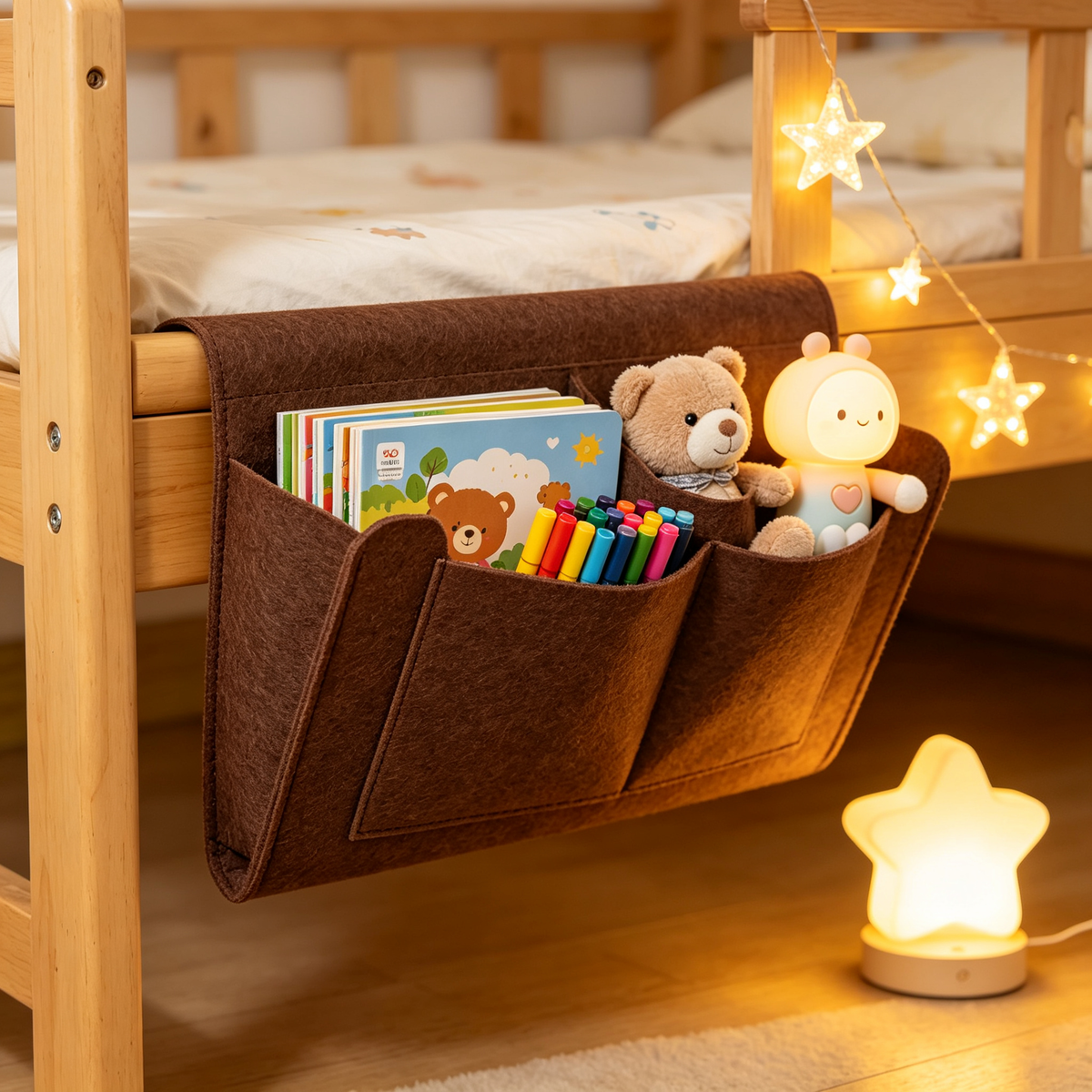 ✨ Space-Saving | Felt Bedside Organizer | Smart Storage Solution for Modern Homes