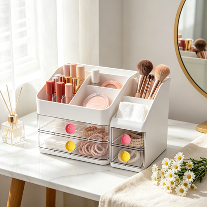 ✨ Beauty Storage | Acrylic Desktop Organizer | Elegant Makeup Display for Modern Vanities