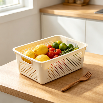 🏠 Home Storage | Plastic Organizer Basket | Minimalist Everyday Storage for Modern Homes