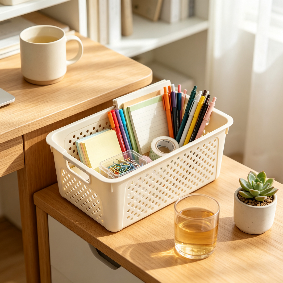 🏠 Home Storage | Plastic Organizer Basket | Minimalist Everyday Storage for Modern Homes