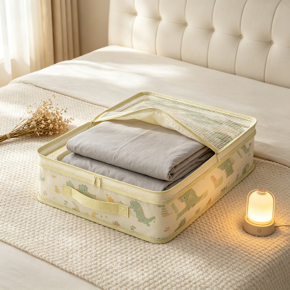 🌿 Home Essential | Mesh Fabric Bedding Storage | Space-Saving Closet Organization Solution
