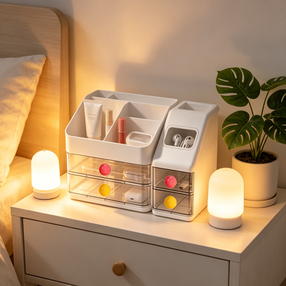 ✨ Beauty Storage | Acrylic Desktop Organizer | Elegant Makeup Display for Modern Vanities