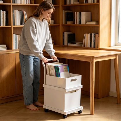 🏠 Home Storage | Plastic Rolling Organizer | Modern Space-Saving Cart for Every Room